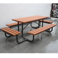 Ensemble de bancs de table de parc extérieurs imperméables et antirouille Gavin Park Furniture Factory