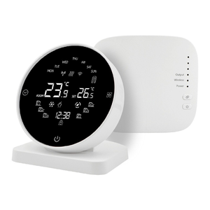 Tuya WiFi <span class=keywords><strong>Thermostat</strong></span> intelligent pour chauffage de chaudière à <span class=keywords><strong>gaz</strong></span>, batterie RF récepteur <span class=keywords><strong>sans</strong></span> <span class=keywords><strong>fil</strong></span> contrôleur de température prise en charge Alexa - Product Image 1