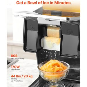 เครื่องทำน้ำแข็งเกล็ดหิมะ Vevor ถังน้ำ 6 ลิตร เครื่องไสน้ำแข็งไฟฟ้า สำหรับทำน้ำแข็งไสและสเลอชี - Product Image 3