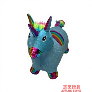 Jouet gonflable en PVC pour enfants, animaux sauteurs (boucs, chevaux, cerfs) pour fêtes - Unisexe - Product Image 3