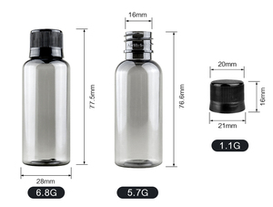 Bán buôn trực tiếp từ nhà máy Chai nhựa PET trong suốt mini 30ml 1oz có nắp khóa dùng cho du lịch, khách sạn, dầu gội, sữa dưỡng thể, đồ dùng tiện nghi - Product Image 5