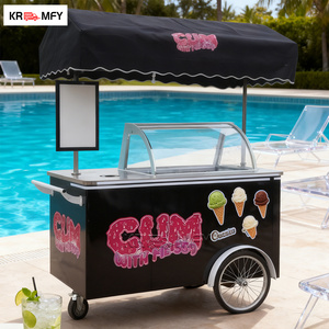 REALLY Gelato Ice Cream Vending Machine Display Freezer Italian Popsicle Electric Cargo Coffee Bike Fiberglass Brushless Motor - Product Image 2