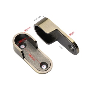 Meilleure vente GQK – Quincaillerie de meubles domestiques en alliage de zinc : Tringles suspendues ovales détachables, supports à bride, plateaux à vêtements pour armoire - Product Image 1