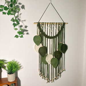 All'ingrosso stile bohémien arazzo da <span class=keywords><strong>parete</strong></span> in rilievo <span class=keywords><strong>di</strong></span> legno tessuto a mano per soggiorno o camera da letto decorazioni - Product Image 2