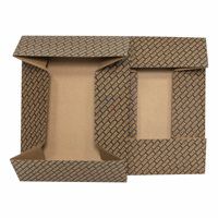 Boîte-cadeau pliable personnalisable en papier kraft imprimé de feuille d'or carton ondulé protégé contre les UV pour les portefeuilles autocollants cravates emballage