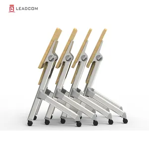 Leadcom clarence LS-424AS tùy chỉnh gấp bàn với bánh xe nội thất văn phòng nhôm phòng hội nghị bảng cho ghế đơn