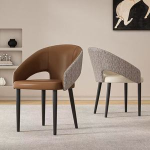 Chaises de restaurant, chaise à dossier en anneau avec découpe et pieds effilés pour terrasse, hôtel, cuisine japonaise, chinoise, sushi, pizza - Product Image 1