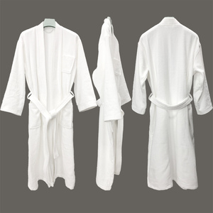 Áo Choàng Tắm Vải <span class=keywords><strong>Terry</strong></span> Trắng Cotton Hữu Cơ 100% Chất Lượng Cao Khăn Choàng Tắm Lông Mịn Tùy Chỉnh Áo Choàng Tắm Vải Bông - Product Image 3