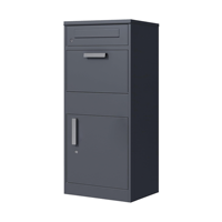 Boîte aux lettres élégante et durable à accès latéral pour porche, grande boîte de dépôt de colis, casier personnalisé autoportant, boîte de livraison de courrier