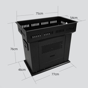 Mesa de <span class=keywords><strong>barbacoa</strong></span> de restaurante coreano con soporte de hierro reforzado grueso Mesa de olla caliente con tapa de mármol <span class=keywords><strong>para</strong></span> uso comercial - Product Image 3