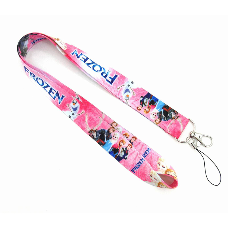 Wholesale Cute Cartoon Frozen Princess Anna Elsa Lanyards Anti-Lost Card Phone Accessories Lanyards Promotional Gift Lanyard Image 4