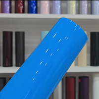 Film de protection PET bleu pour crème glacée, très brillant, sans effet peau d'orange, rouleau de vinyle pour carrosserie automobile 1,52x16M - Vente chaude