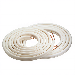 Kit de tubes en <span class=keywords><strong>cuivre</strong></span> pré-isolés pour climatiseur manuel YOD HVAC Contractor, flexible, aspiration haute pression, mini-split, comprenant deux tuyaux - Product Image 1