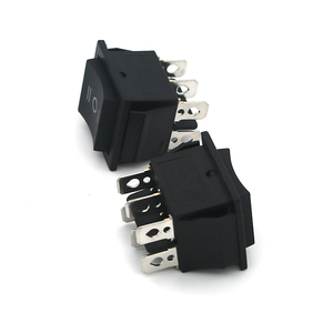 Đen PA66 không thấm nước thuyền hình tự đặt lại <span class=keywords><strong>ON</strong></span>-<span class=keywords><strong>OFF</strong></span> Rocker mô hình chuyển đổi KCD4-203A chứng nhận cho Max. 250VAC điện áp - Product Image 5