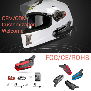 Inveer IPX6 Bluetooth Inalámbrico Bluetooth Casco Intercomunicador Auriculares Casco impermeable Auriculares Intercomunicador de motocicleta al aire libre - Product Image 5