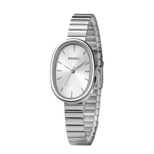 Nouvelle mode <span class=keywords><strong>montre</strong></span> à Quartz haut de gamme pour femmes Ins Style ovale bracelet en acier cadran polyvalent affiché pointeur cadran en verre alliage - Product Image 1