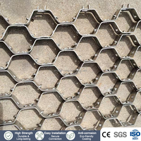 Ancrage en treillis hexagonal perforé en fil d'acier inoxydable pour revêtement réfractaire avec service de découpe pour séparateur cyclonique FCC