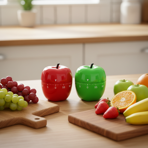 Minuteur de cuisine rotatif Apple Timer 60 minutes pour la cuisson des fruits - Product Image 1