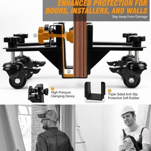 Chariot mobile pour panneaux de porte de l'usine de produits métalliques Hanlinchang, 33 cm, noir, revêtement poudré, soudé, pour outils de travail du bois - Product Image 4