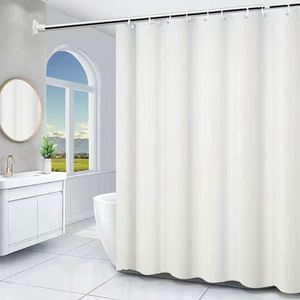 Rideau de douche imperméable en PEVA épais avec crochets, plusieurs tailles disponibles pour la maison, l'hôtel, la chambre d'hôtes, la salle de bain, décoration de rideau de douche - Product Image 4