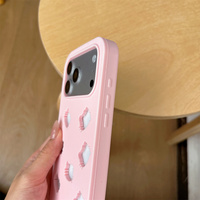 Coque de téléphone tendance et mignonne avec découpe tête de chat pour iPhone 17 Pro Max 16, motif chaton, en silicone souple respirant, protection intégrale