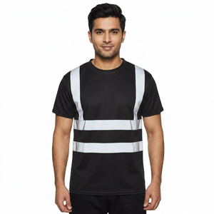 Ropa de Trabajo de Manga Corta con Logotipo Personalizado, Unisex, de Alta Visibilidad, Reflectante, Transpirable, con Impresión por Transferencia de Calor, de Poliéster y Algodón - Product Image 1