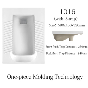โถสุขภัณฑ์แบบนั่งยอง เซรามิกคุณภาพสูง ระบบชำระล้างแบบ Wash Down - Product Image 4