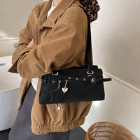Sac élégant pour femme à porter sous le bras, nouveau design 2026, luxe de niche, pour le trajet quotidien, finition mate vintage, doublure polyester, fermeture éclair, deux sangles