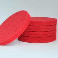 Tampon abrasif non tissé rouge rond de 7 pouces pour machine à nettoyer et polir les sols, nettoyage commercial des surfaces de sol