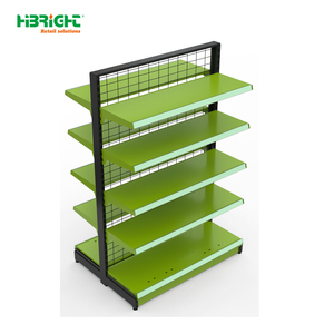 Heavy Duty Double-Sided Supermarket Display Rack Adjustable Metal Gondola Shelving Freestanding Retail Store <b>Shelf</b> - Product Image 6