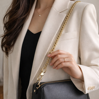 Cadenas de Acero Inoxidable Personalizadas por el Fabricante, Cadenas de Acero de Titanio Semiterminadas para Bolsos y Ropa, Chapadas y Personalizables