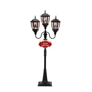 Lanterne à <span class=keywords><strong>neige</strong></span> LED classique Décorations de Noël avec musique Vente en gros d'usine Ornement Lampe de poteau - Product Image 5