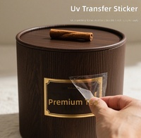 Étiquettes personnalisées UV pour impression par transfert thermique, imperméables, pour bouteilles et boîtes cadeaux