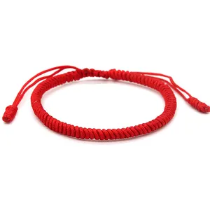 Wholesale Red String Rope Knots Woven Bracelet Handmade Lucky Braided Adjustable Knot Thread Bracelets For Women Men