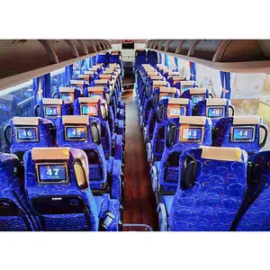 Travel bus seat entertainment system display