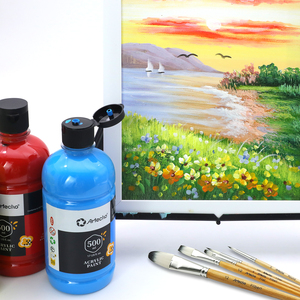 Pintura Acrílica Artecho 500ml Color Rojo Escarlata para Pintar sobre Vidrio, Lienzo y Papel - Product Image 4