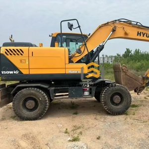 Excavadora de Ruedas Hyundai R150WVS Usada de 15 Toneladas, en Buen Estado, para Construcción de Carreteras y Cimentaciones de Edificios - Product Image 1