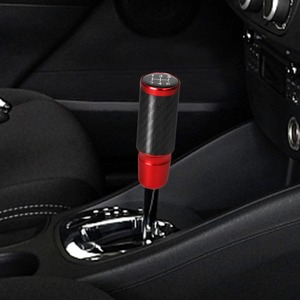 Carbon Fiber Gear <b>Shift</b> <b>Knob</b> Aluminum Alloy Universal Car Manual Automatic Shifter Red Blue Silver Gray Ergonomic Design - Product Image 3