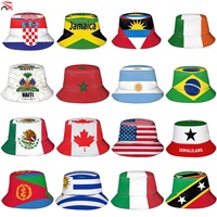 Chapeau Bob en Polyester Série Fans Événement Sportif 2026 avec Logo Personnalisé et Drapeau du Congo pour Cadeau
