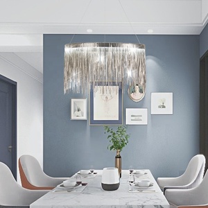 Minimalist Style Lighting Modern Tassel Chandelier LED Dining Room Luxury Art Living Pendant <b>Lamp</b> HM-SY-C-1760 Modern Tassel Cha - Product Image 3