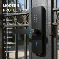 Cerradura Inteligente para Hotel Ttlock de Marca Genérica, Minimalista, de Aluminio, con Pantalla Digital de Seguridad y Huella Dactilar