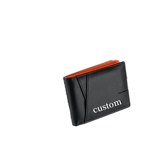 Minibilletera de Cuero Genuino Personalizable para Hombre, con Clip para Billetes, Bloqueo RFID, Tarjetero Bifold con Ventana para Identificación - Product Image 4