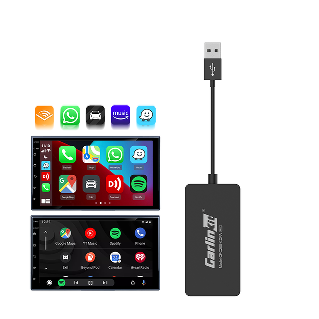 Carlinkit Wireless Carplay Dongle for Apple Carplay and Android Auto Connect Car Radio by USB Cable