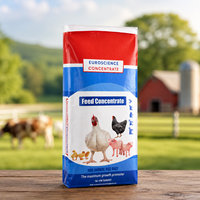 Sacs d'alimentation pour animaux d'élevage en PP tissé sur mesure, 10 kg, 25 kg, pour poulets, porcs, bovins, volailles