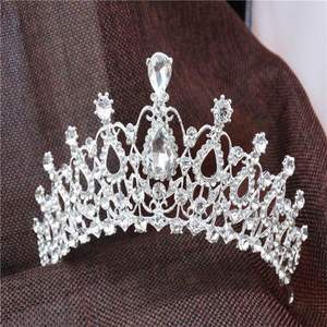 Couronnes <span class=keywords><strong>de</strong></span> spectacle rondes avec strass, produit <span class=keywords><strong>de</strong></span> haute qualité, vente en gros d'usine - Product Image 2