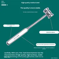 Marteau osseux médical, instrument orthopédique, manche en bois, acier inoxydable, double tête, classe I, certifié CE