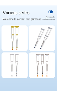 Vente d'usine, béquille pliable en aluminium réglable sous le bras, aide à la marche, béquilles médicales sous le bras, canne de marche - Product Image 4