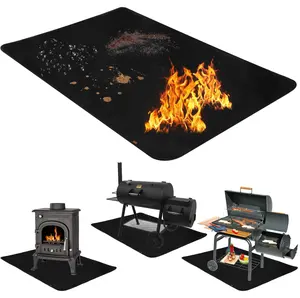 heat insulation flame retardant welding carpet Outdoor fire pit mat Camping fire blanket multi-purpose floor mat BBQ oil pad