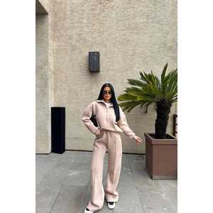 Conjuntos de Traje Beige para Mujer con Detalle de Cremallera - Product Image 5