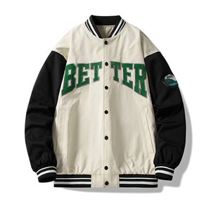 Blouson Homme Personnalisé Tendance Ample Style Baseball Sport Mode Marque Étudiant Décontracté Color Block Haut - Product Image 2